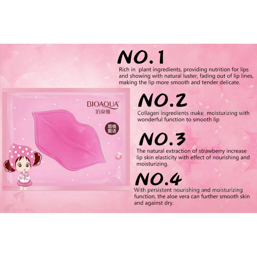 (Hàng Mới Về) Mặt Nạ Môi Bioaqua Collagen Dưỡng Ẩm Môi Ts-74 | BigBuy360 - bigbuy360.vn