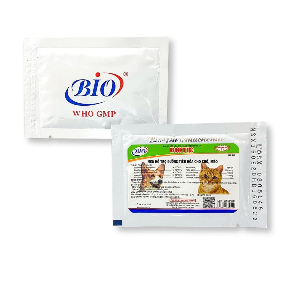 [Hàng Chính Hãng] Bio Biotic 5g Men Hỗ Trợ Đường Tiêu Hóa Cho Chó Mèo