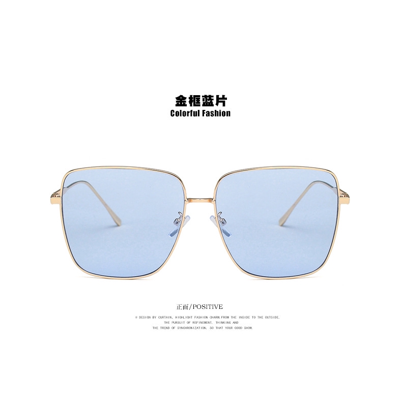 Kính mát gọng vuông phong cách Hàn Quốc tiêu chuẩn bảo vệ UV400