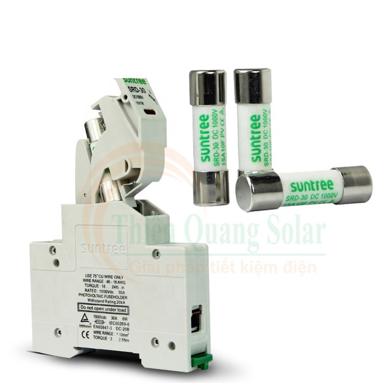 Ruột cầu chì Suntree 1000V DC 15A, 20A 32A