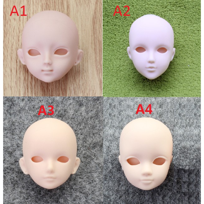 Đầu búp bê chưa gắn mắt