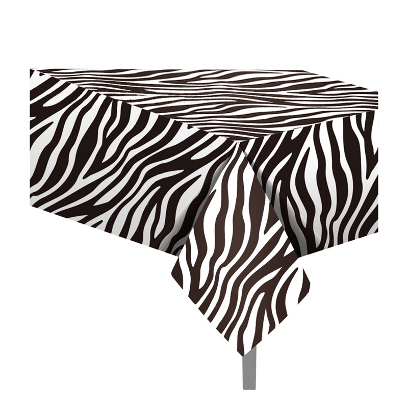 [Louislife] Disposable  Jungle Safari Birthday Animals Tiger Zebra Party Decor Tablecloth