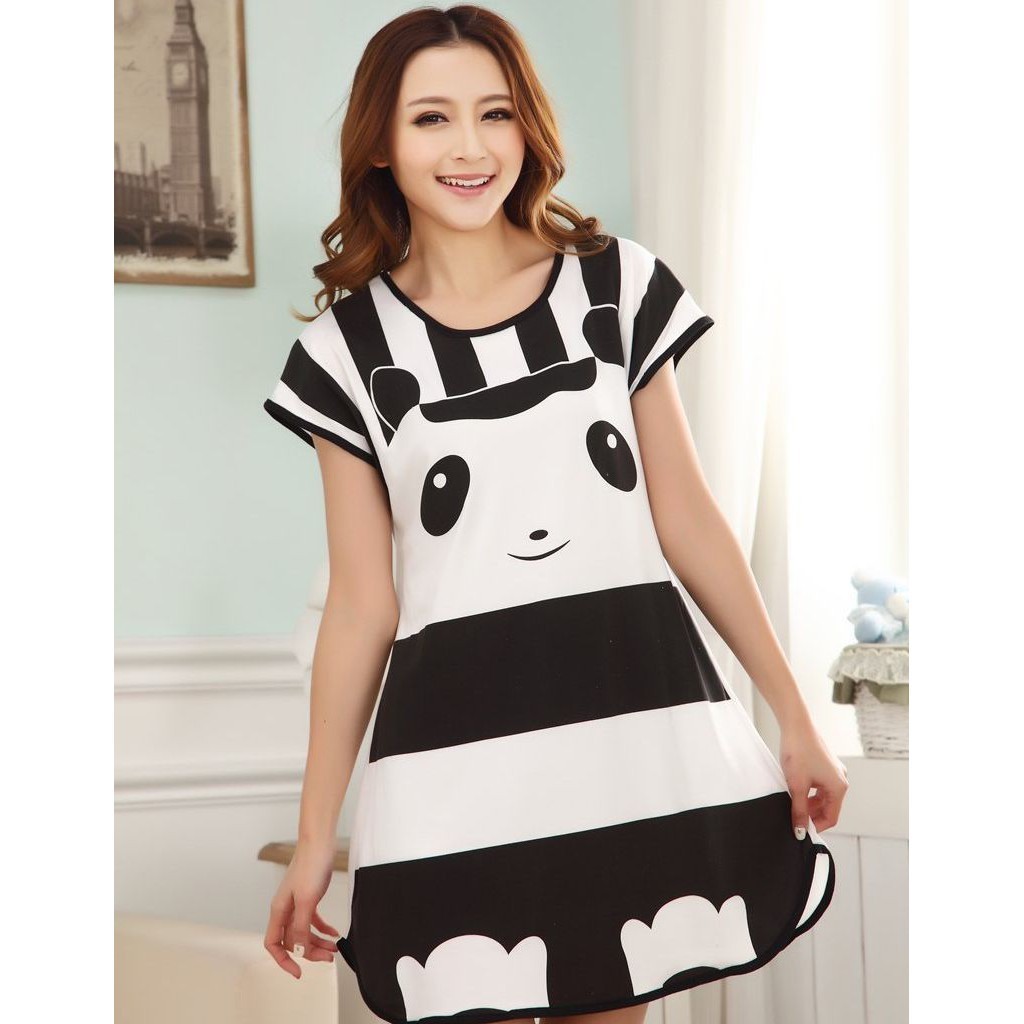 Đầm ngủ ngắn tay hoạt hình | BigBuy360 - bigbuy360.vn