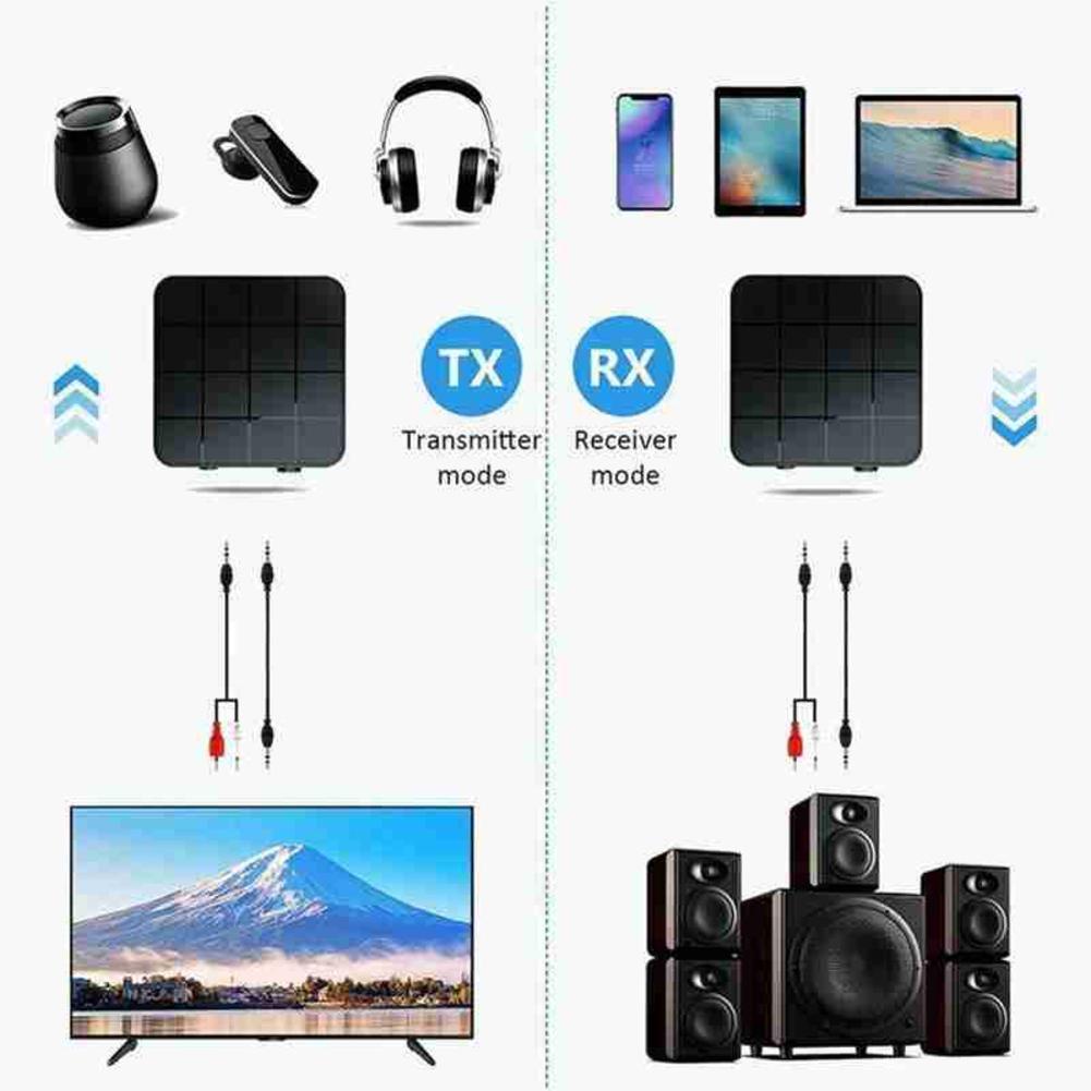 Bộ thu phát âm thanh Bluetooth 5.0 4.2 2 trong 1 cho TV Stereo RCA AUX B8Y4
