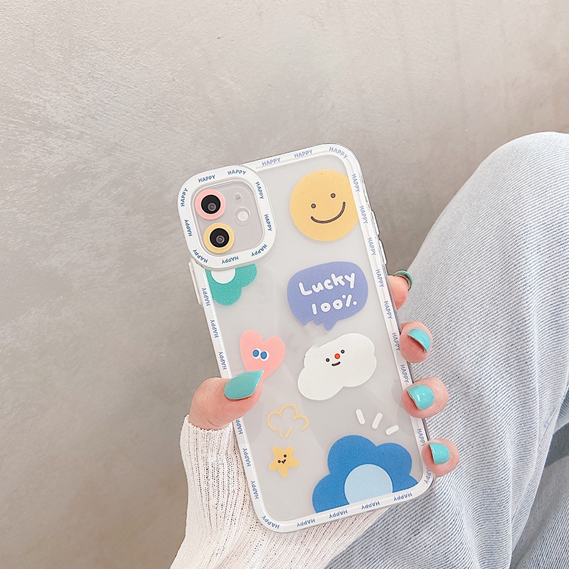 Ốp điện thoại silicon mềm trong suốt in hình đám mây dễ thương cho iPhone Pro 13 Pro Max 12 11 XR XS 6 6 Plus 7 8Plus X