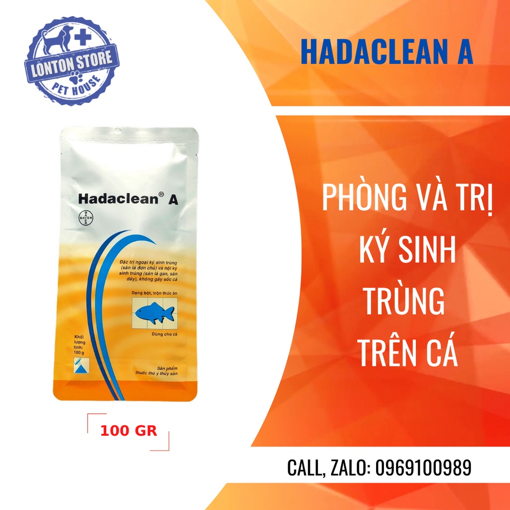 BAYER Hadaclean A cho cá tôm lươn ốc, gói 100g- Lonton store