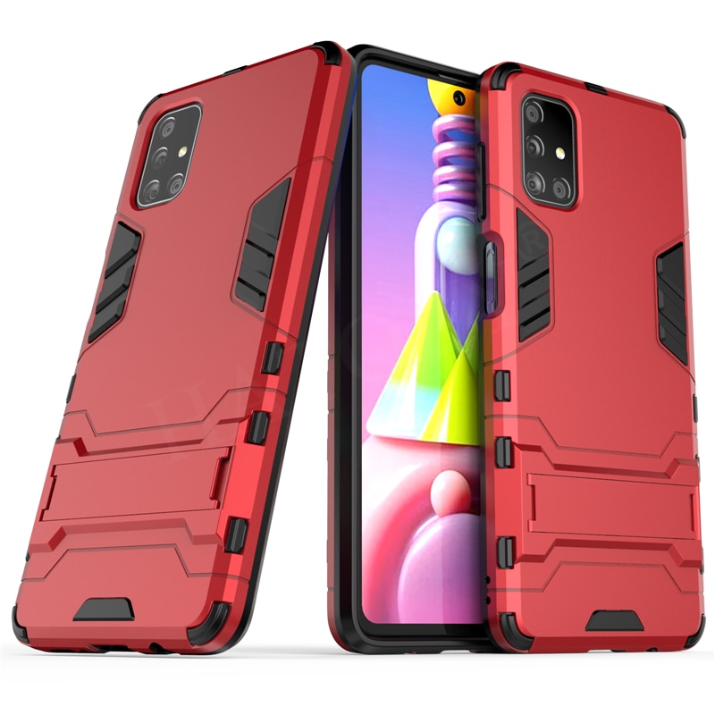 Ốp điện thoại chống sốc có giá đỡ thời trang cho Samsung Galaxy A21S A31 A51 A71 M31 M51 A10S A20S A30S A50S A70S