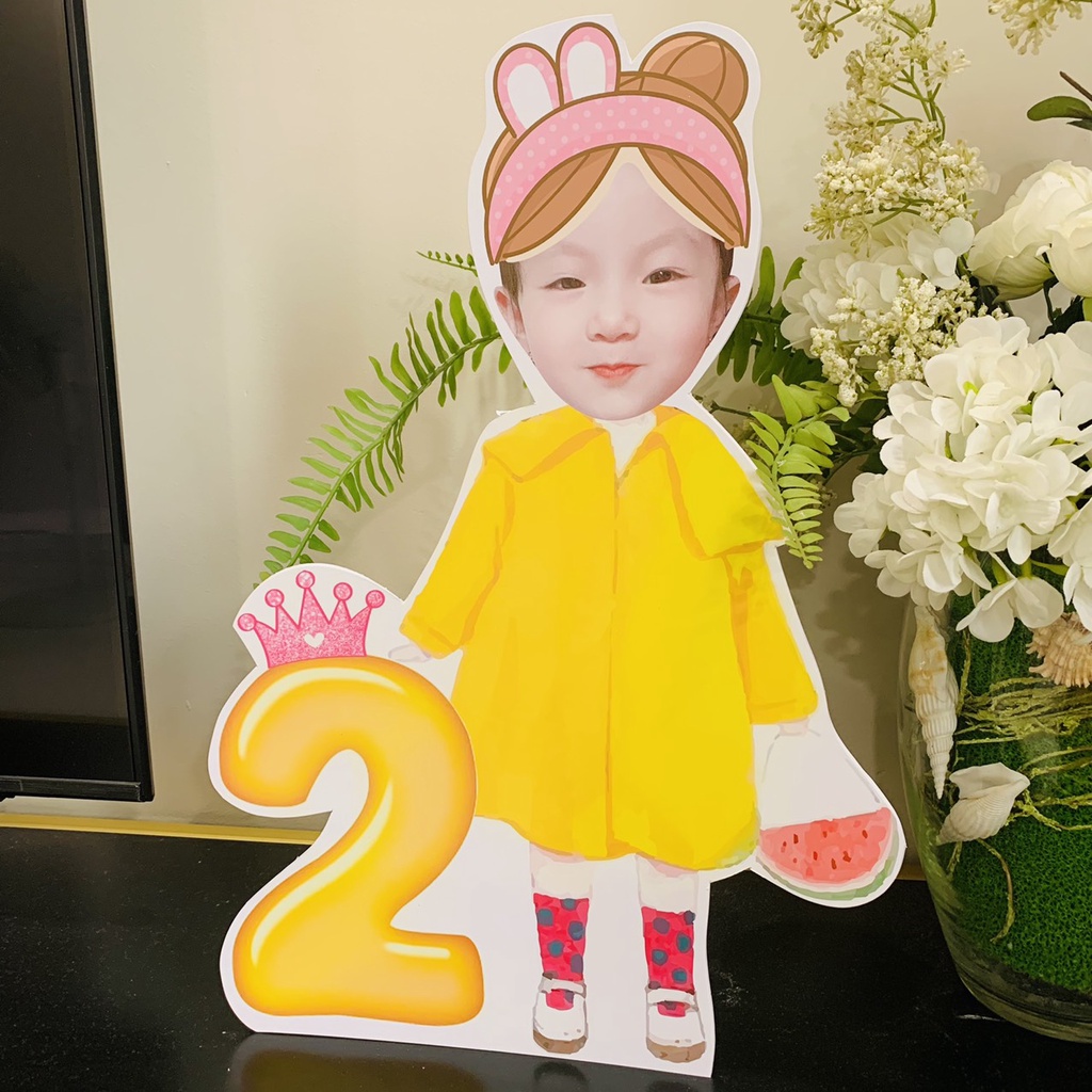 Nhận Đặt gấp_Hình CHIBI 20cm 30cm_ để bàn trang trí sinh nhật cho bé