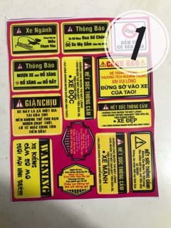 Bảng Decal Tem Cảnh Báo 1