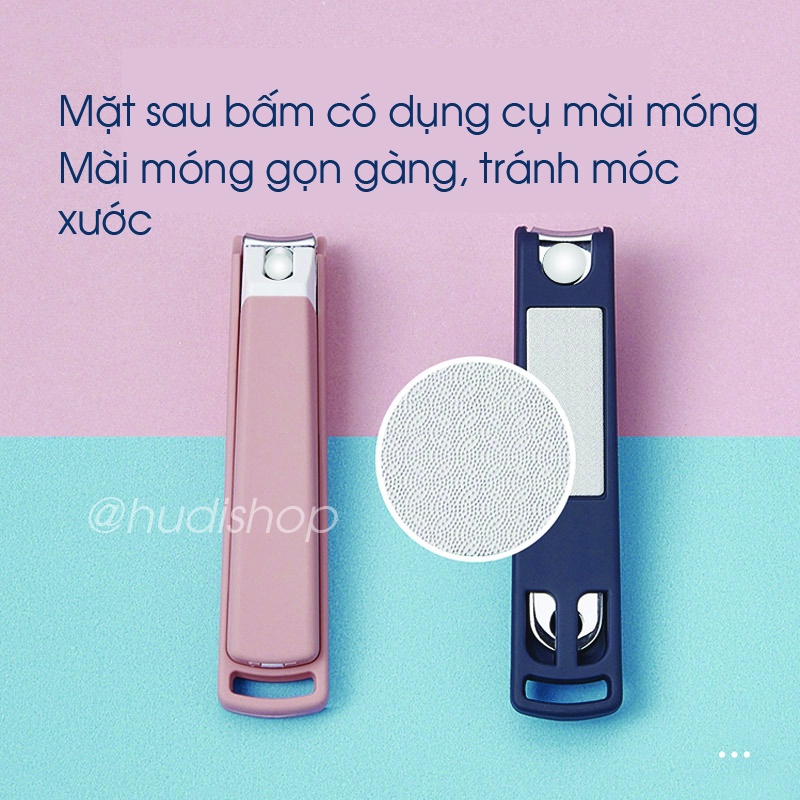 Bộ bấm móng tay có ngăn đựng Set 2 mon cắt móng tiện lợi thiết kế thông minh
