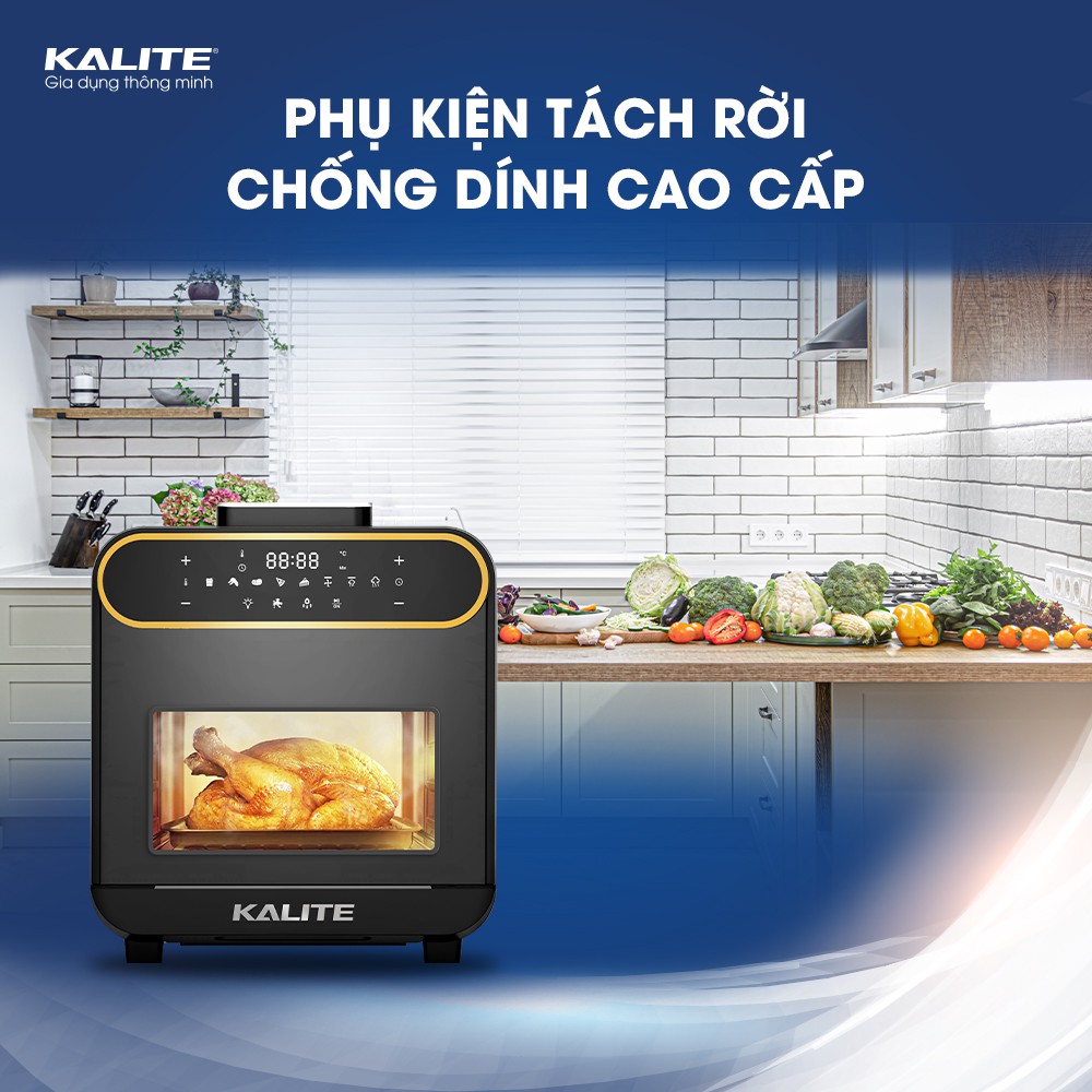 Nồi Chiên Không Dầu, Hơi Nước Kalite Steam Pro X - Bản Mới Nhất 2021 - 15L. Hàng Chính Hãng, Bảo Hành 24 Tháng.