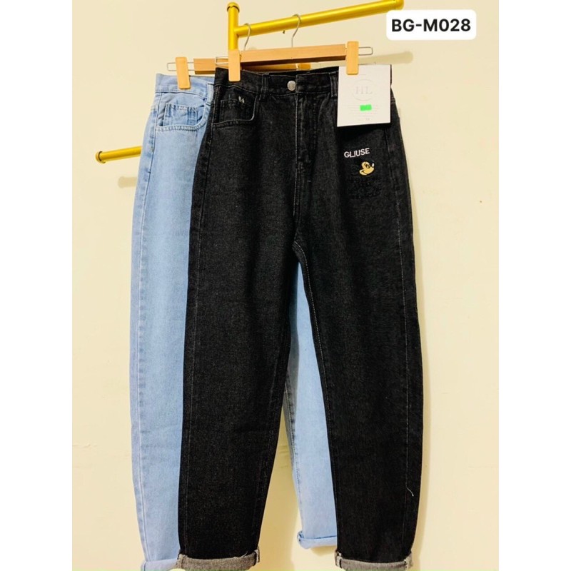 quần baggy jeans thêu chuột