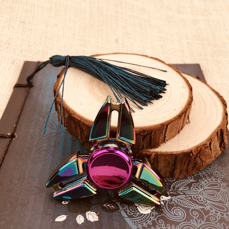 Đồ chơi con quay 3 cánh fidget spinner kim loại tím gradient