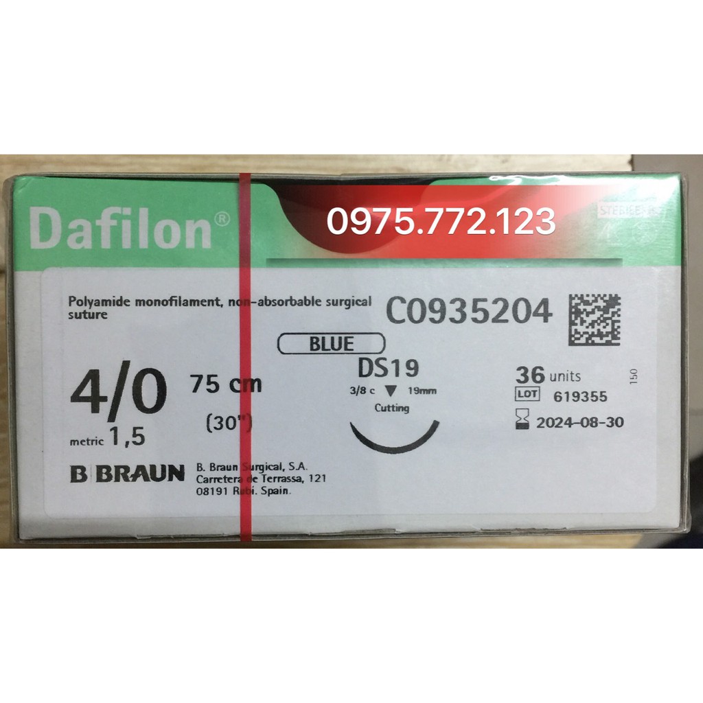 CHỈ NHẤM MÍ DAFILON 4/0 (Giá 1 sợi)