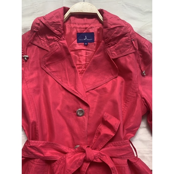 Áo khoác măng tô blazer B313 màu hồng sen đậm 2hand Hàn si tuyển ảnh thật