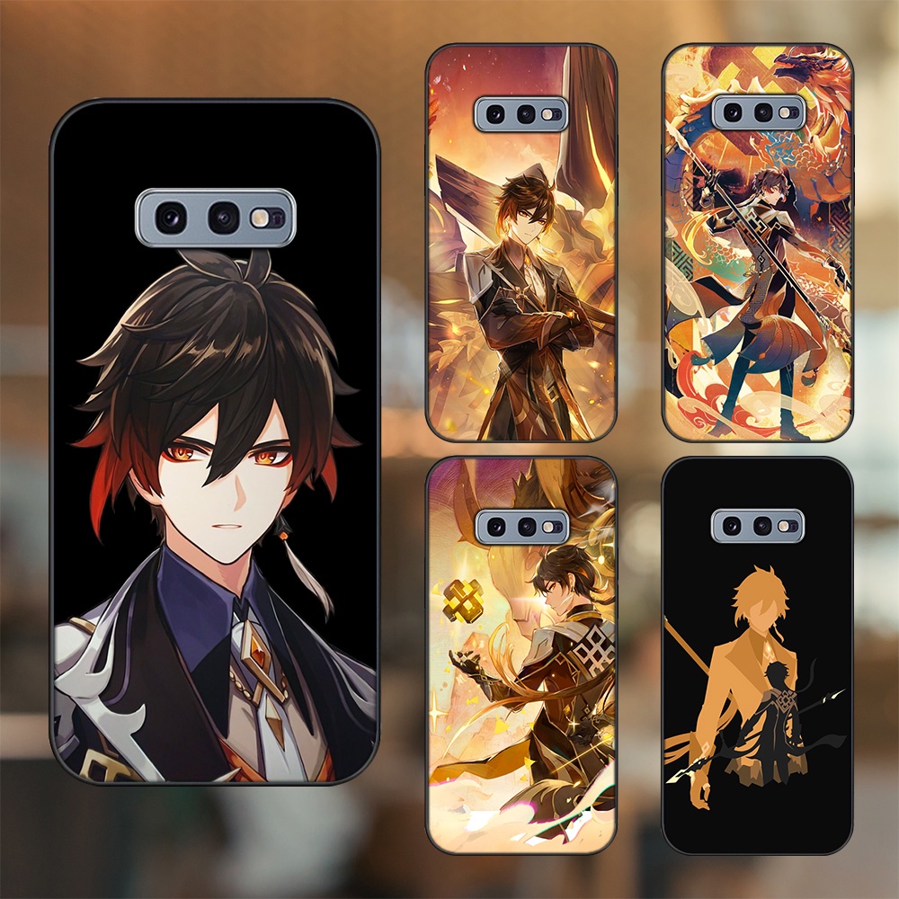 Ốp lưng Samsung S10e viền đen in hình Zhongli Genshin Impact