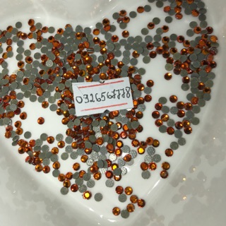 hạt đá ủi dán trang trí màu cam