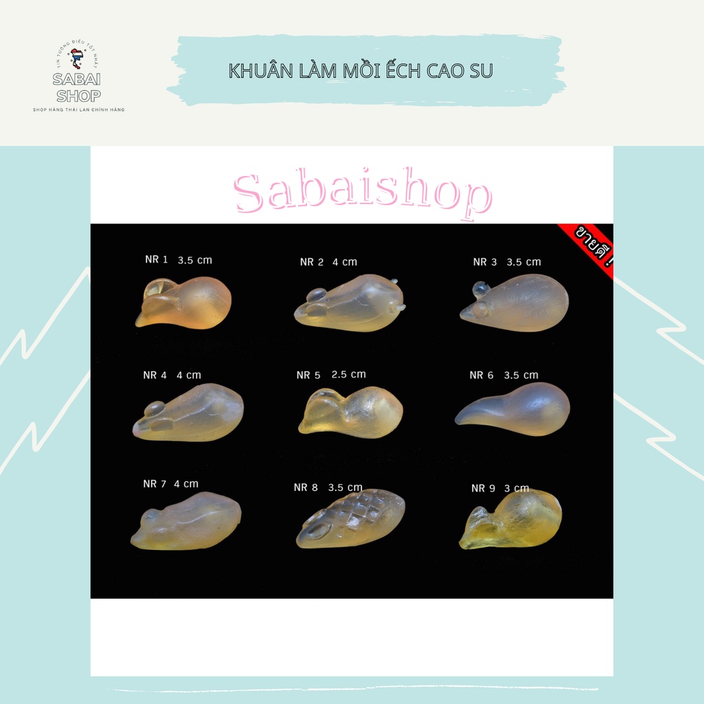 Khuôn làm mồi ếch cao su câu cá lóc Thái Lan