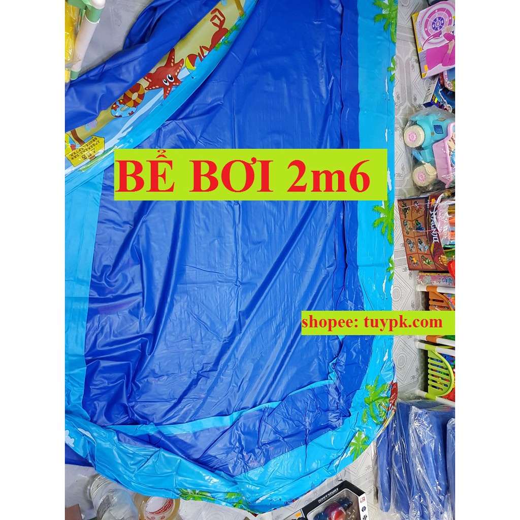 Bể bơi cho bé 𝑭𝑹𝑬𝑬𝑺𝑯𝑰𝑷 Mẫu siêu to 2m6-3 tầng, 3m-3 tầng TẶNG BỘ VÁ PHAO