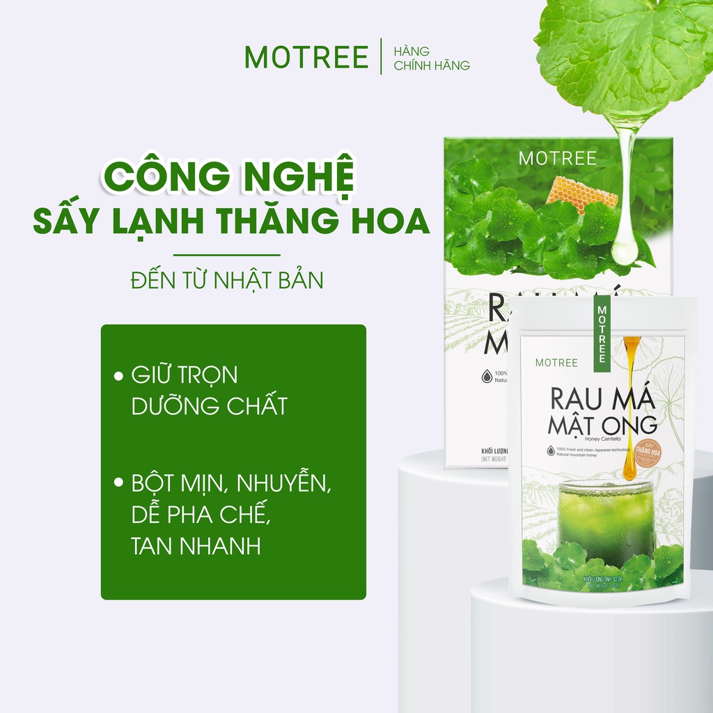 [Mã BMBAU50 giảm 7% đơn 99K] Bột rau má mật ong MOTREE sấy thăng hoa công nghệ Nhật Bản hộp 54gr