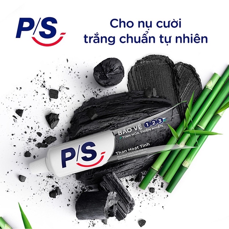 Kem đánh răng P/S trắng răng than tre hoạt tính 180g