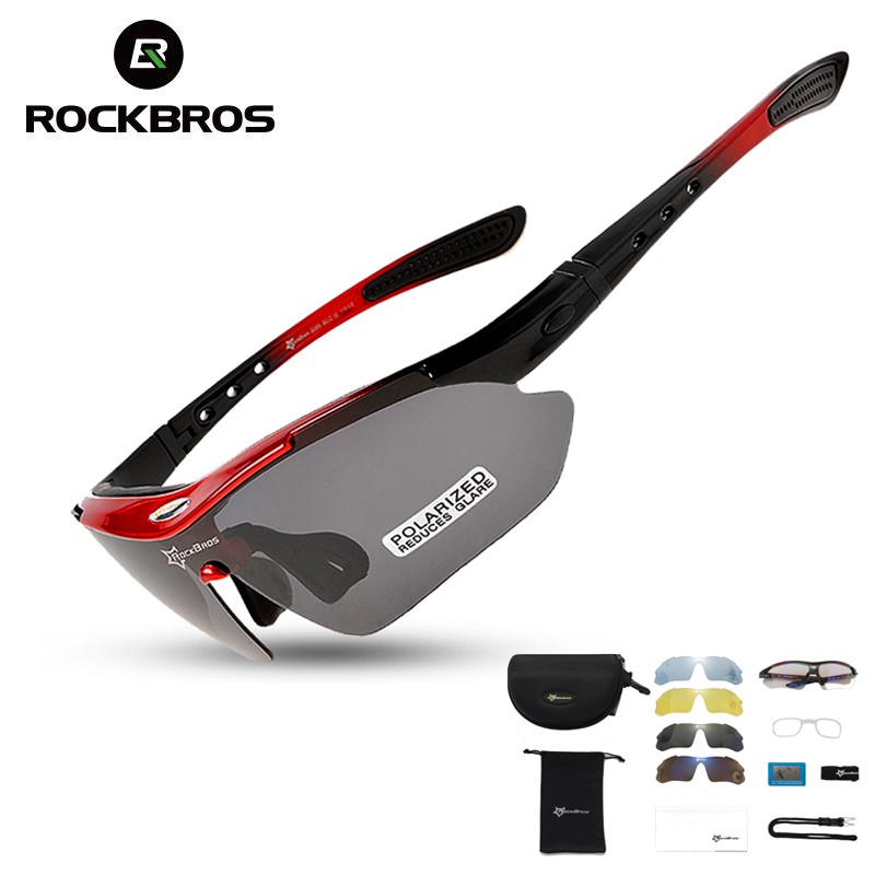 [Mã CLS2403F giảm 30k đơn 150k] [Fulfilled by Shopee] Rockbros Kính Mát Phân Cực 29g 5 Tròng Cao Cấp Cho Nam Nữ