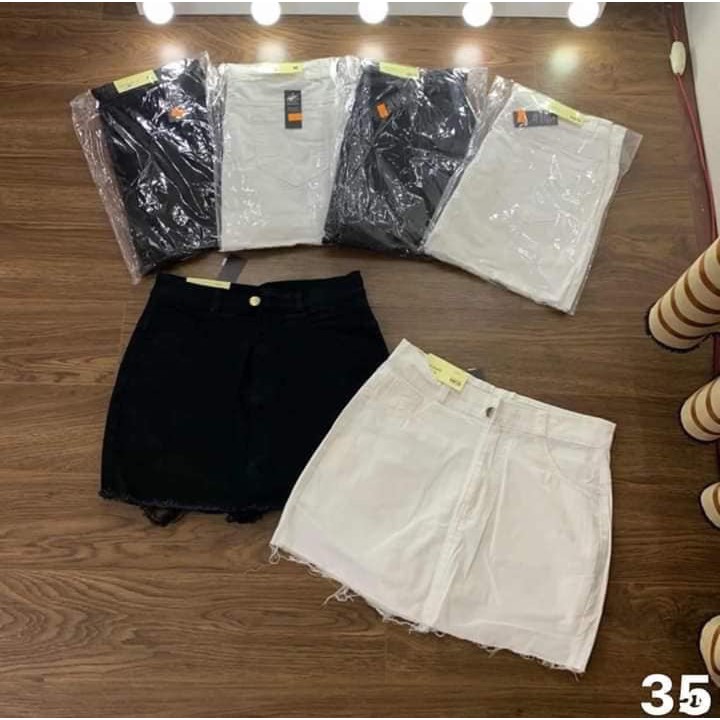 Chân váy kaki jean ( kèm quần trong ) màu đen