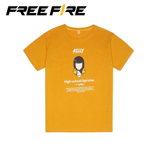 Áo thun FREEFIRE 100% cotton màu vàng size M L XL XXL tùy chọn