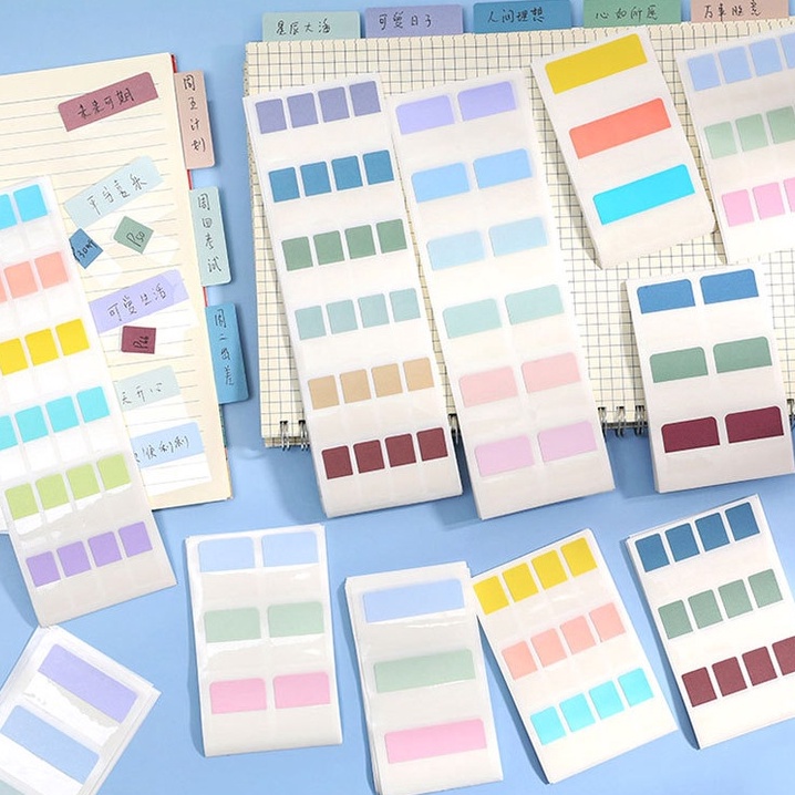 &lt;Video Review&gt; Set Sticky Giấy Note Note Ô Vuông To Do List Ghi Chú Theo Màu Color Tiện Lợi D041