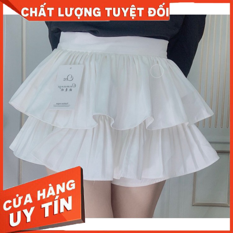 HÀNG CAO CẤP -  [Xả Hàng/Cắt Lỗ] Chân Váy Xòe 2 Tầng 🦋 Váy Ngắn Nữ Chất Đũi Kèm Lót 2 Màu 🦋 4.9  - Hàng Cao Cấp