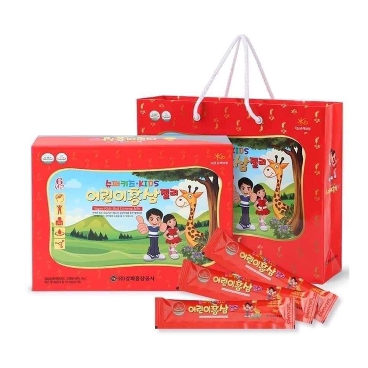 Thạch Hồng sâm baby hươu cao cổ_ Hộp 30 gói