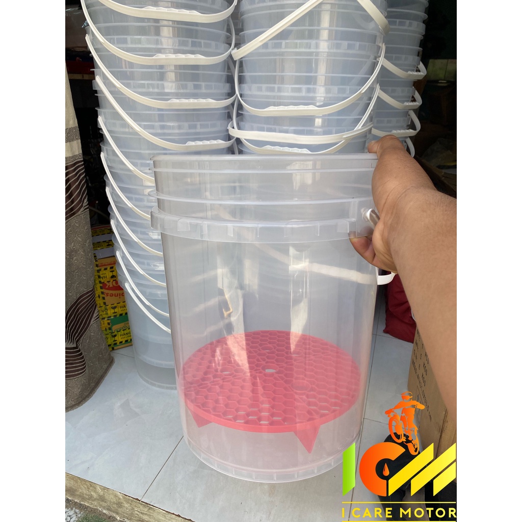 Xô Nước Rửa Xe Và Lưới Lọc Cát Chuyên Dụng