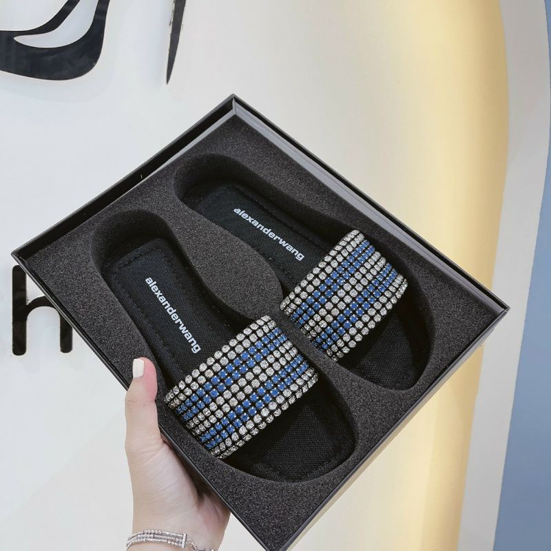 Dép lê quai đá Alex Wangg siêu hot hồng xanh trắng