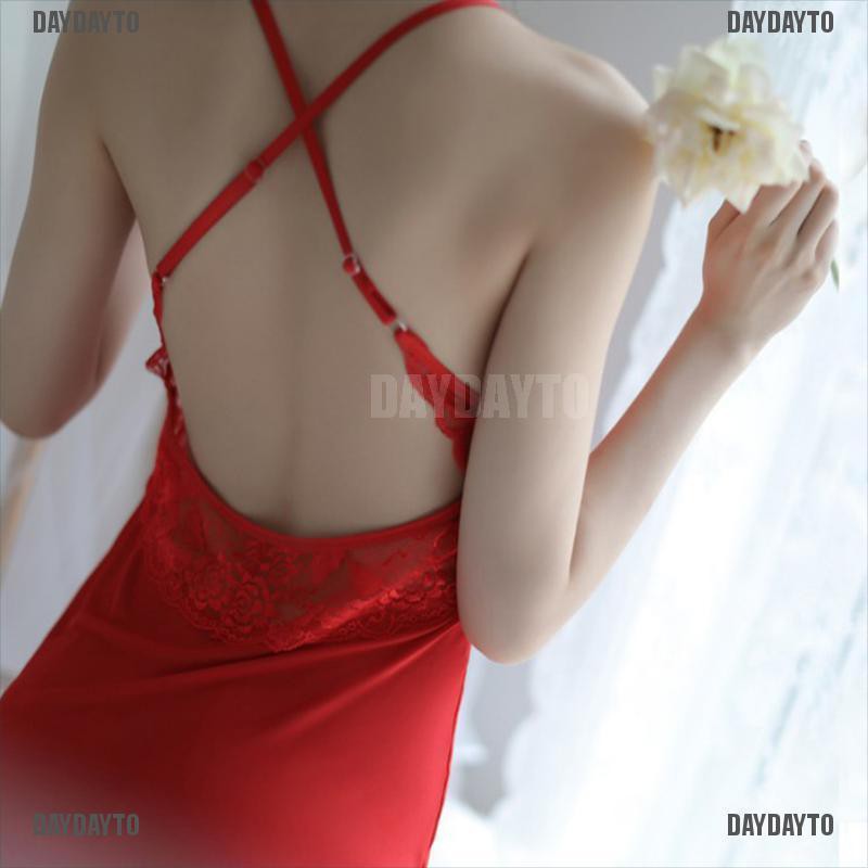 Đầm Ngủ Hai Dây Phối Ren Trong Suốt Gợi Cảm