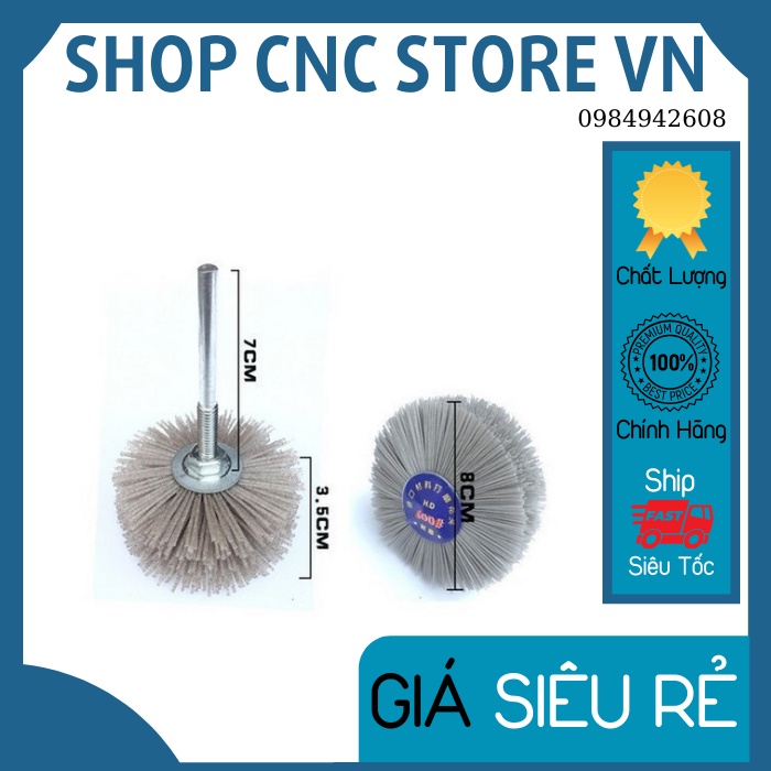 Chổi Quật Cước Chà Nhám đánh bóng gỗ, làm sạch mịn bề mặt gỗ lắp máy khoan cầm tay