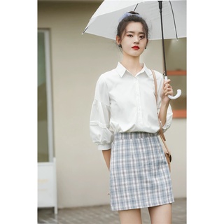 Áo sơ mi nữ tay bồng form rộng phong cách ulzzang-kèm ảnh thật.