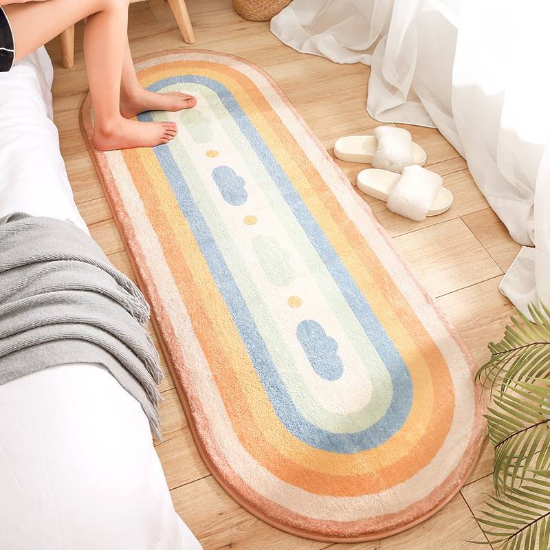Thảm lót sàn mềm mại dày dặn thân thiện với da chống trượt dễ vệ sinh 40x120cm