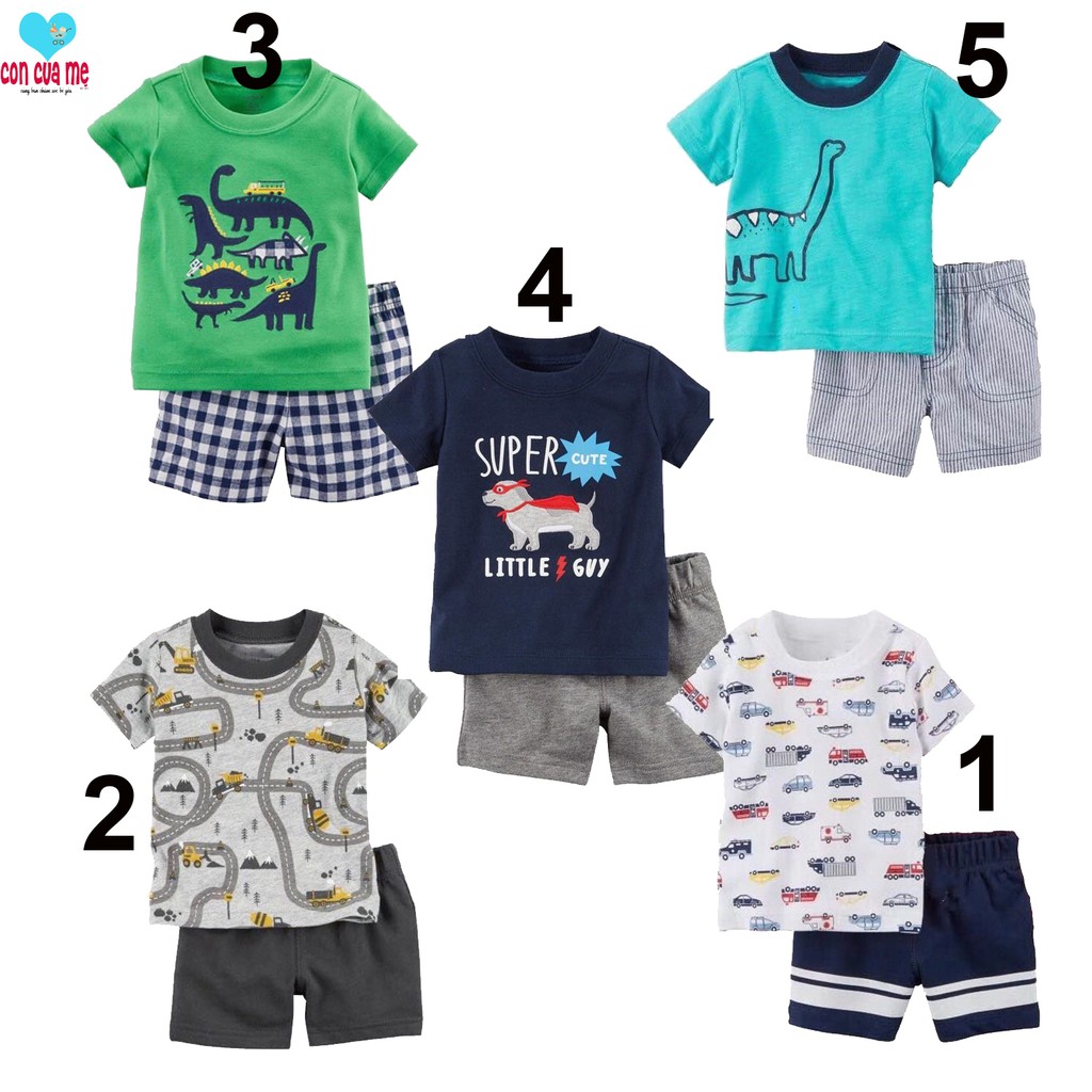 Bộ quần áo Carter bé trai xuất xịn sz 6-24 tháng