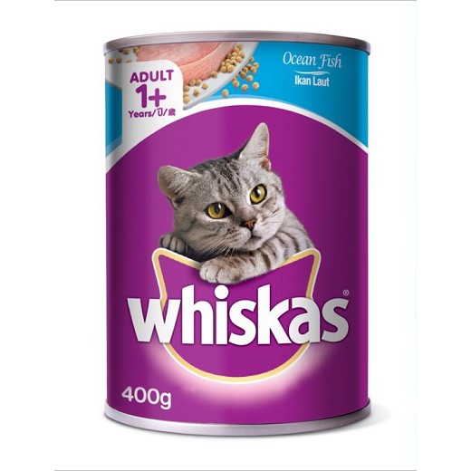 Pate lon whiskas cho mèo vị cá thu, cá biển , cá ngừ 400gr