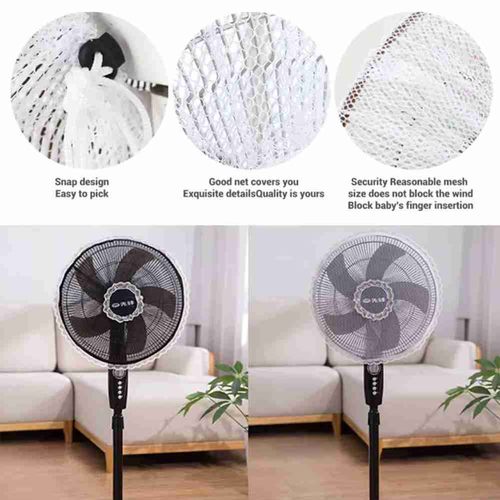 Vỏ Bọc Quạt Lớn 18-inch Màu Đen Chống Kẹp Bảo Vệ An Toàn Cho Bé C4B2