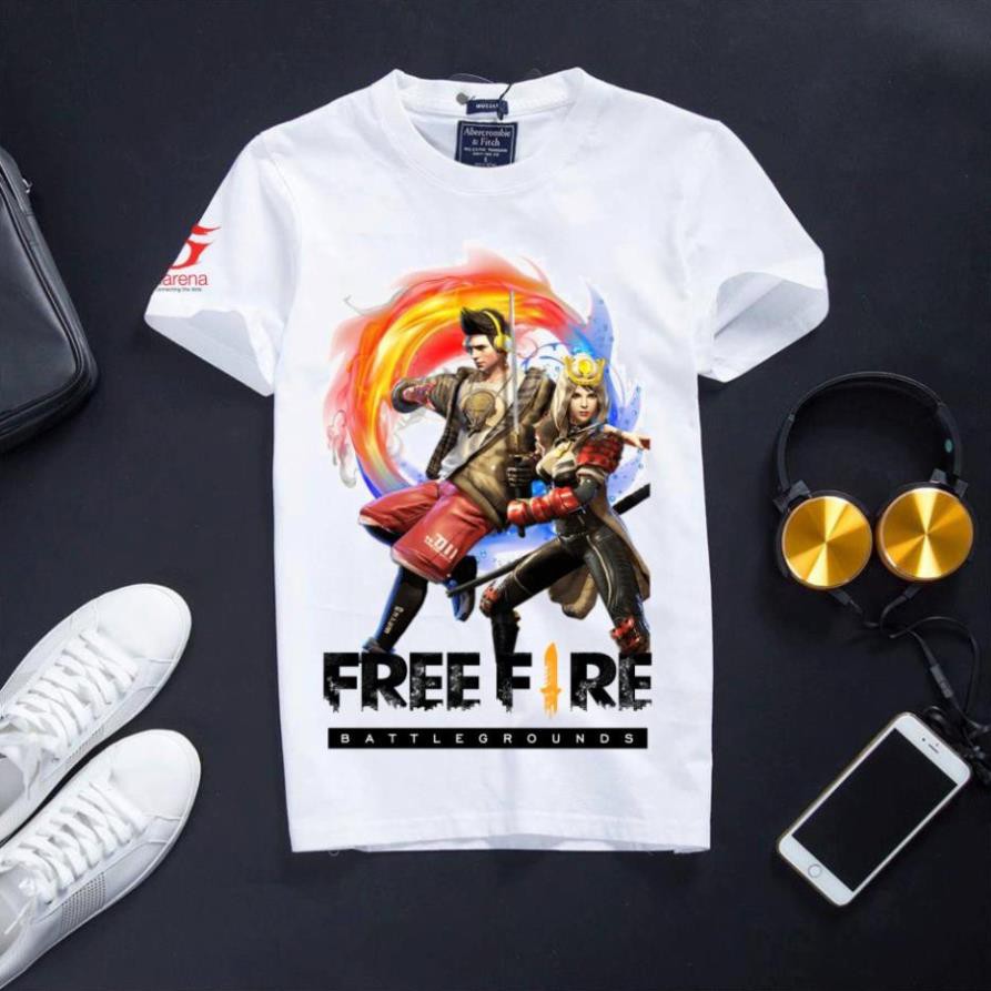[Đủ Size]Áo Thun Free Fire Cực Đẹp Vải Cotton - Nam Đeo Tai Nghe