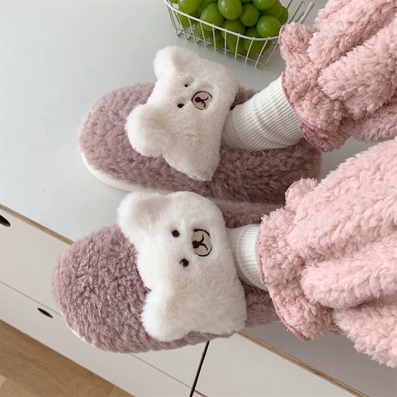 Dép lông gấu dễ thương