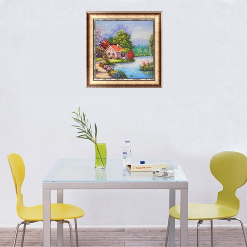 Bộ Tranh Đính Đá 5D Họa Tiết Phong Cảnh Độc Đáo DIY Dùng Trang Trí Nhà Cửa
