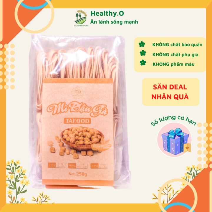 Mì Rau Eat Clean Mỳ Đậu Gà, Mỳ Hữu Cơ Organic TAFOOD, Giảm Cân , ăn chay, không chiên nóng, tốt cho tiêu hóa 250g