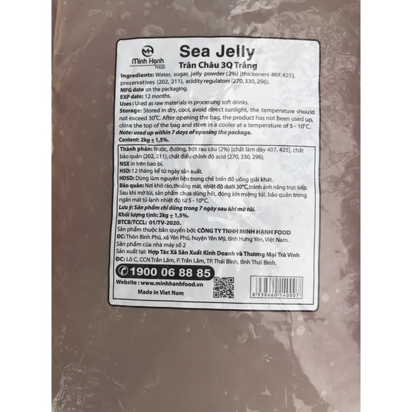 Chân châu 3q sea jelly 2kg
