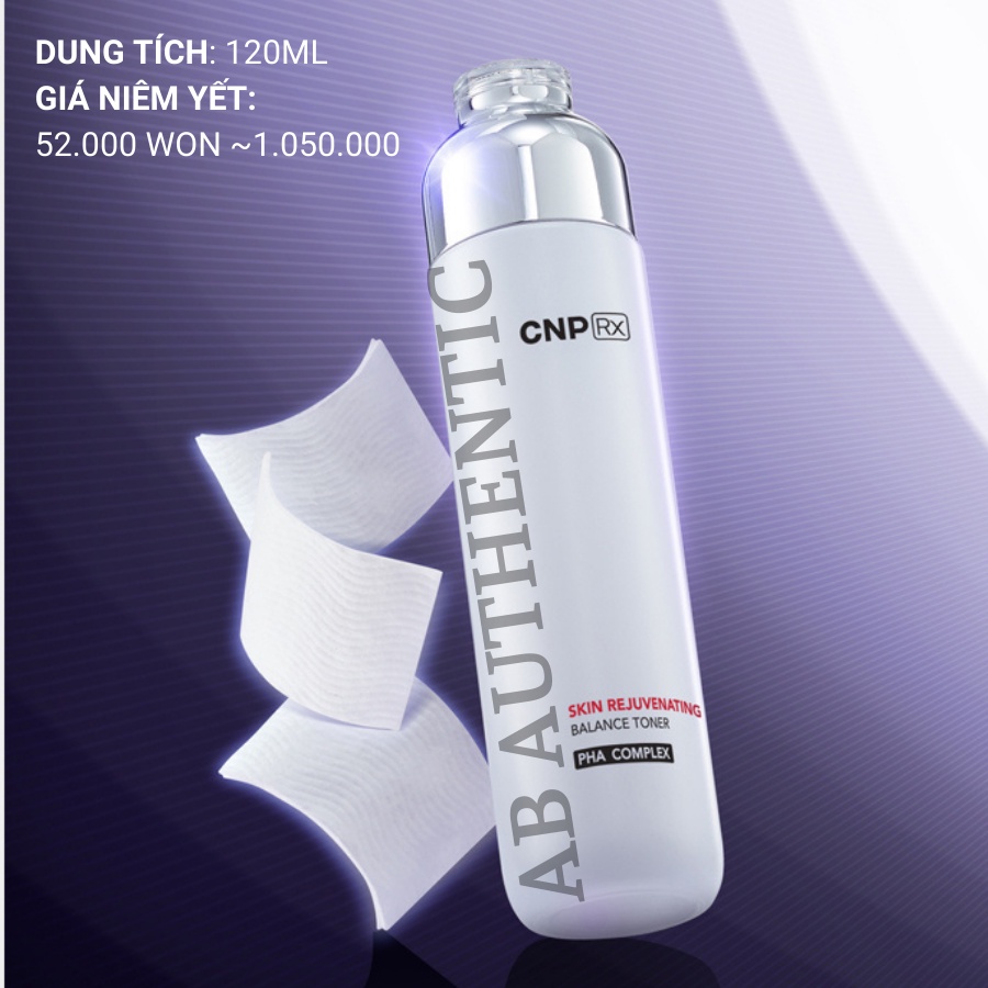 Nước hoa hồng cân bằng trẻ hóa da CNP Rx Skin Rejuvenating Balance Toner 120ml- AB AUTHENTIC