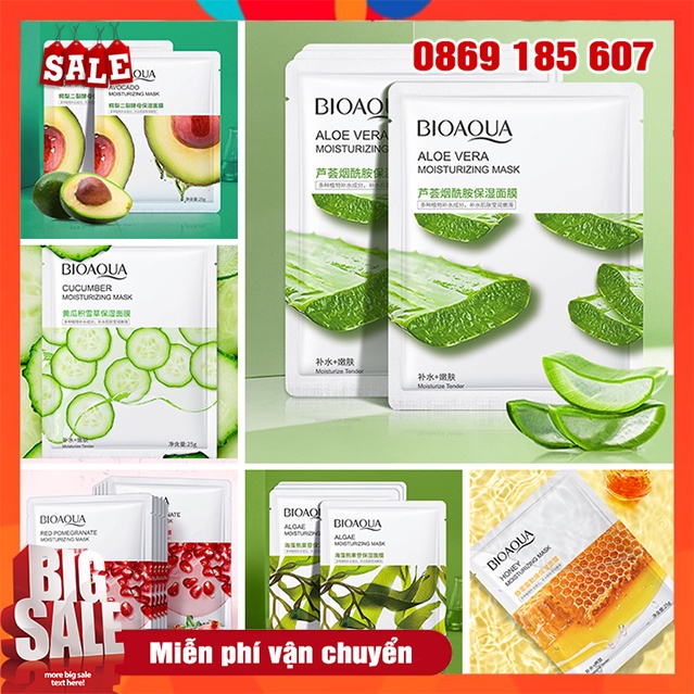 Mặt Nạ Bioaqua Cấp Ẩm Dưỡng Trắng  Mờ Thâm Làm Da Sáng Mịn Cải Thiện Làn Da Khoẻ Mạnh