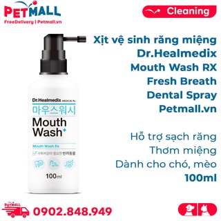 Xịt vệ sinh răng miệng Dr.Healmedix Mouth Wash RX Fresh Breath Dental Spray 100ml-Hỗ trợ sạch răng thơm miệng Petmall