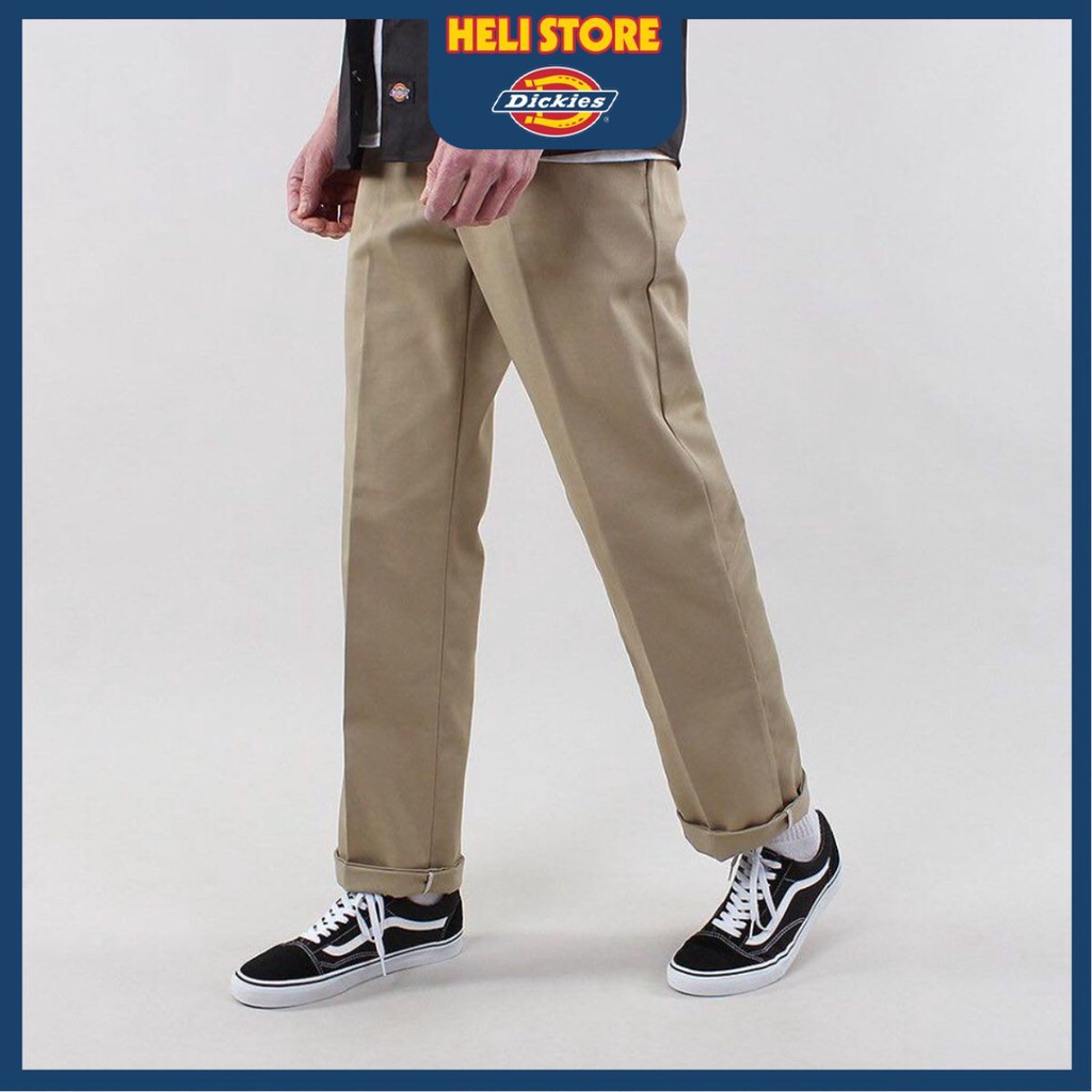 Quần dài Dickies chính hãng - Vải kaki, ống suông đứng form.