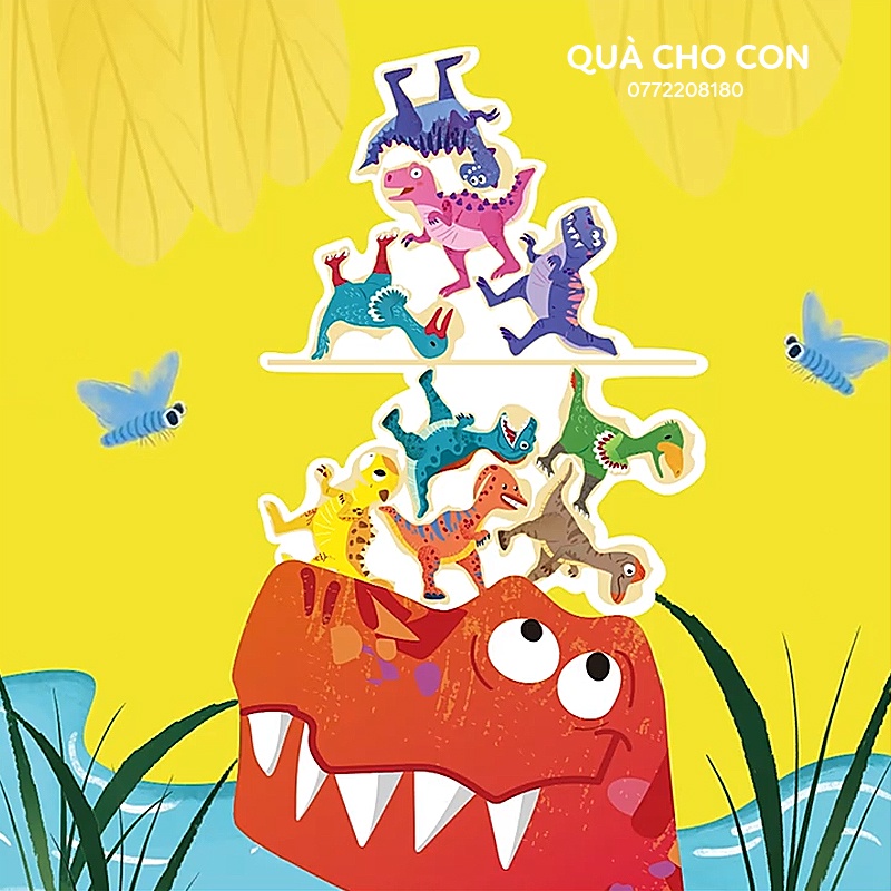 BỘ TRÒ CHƠI CÂN BẰNG KHỦNG LONG RÈN LUYỆN SỰ KHÉO LÉO, TÍNH KIÊN TRÌ CHO BÉ